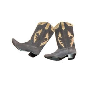 Oak Tree Farms Cowboy Boots Women’s 7.5 Brown Suede